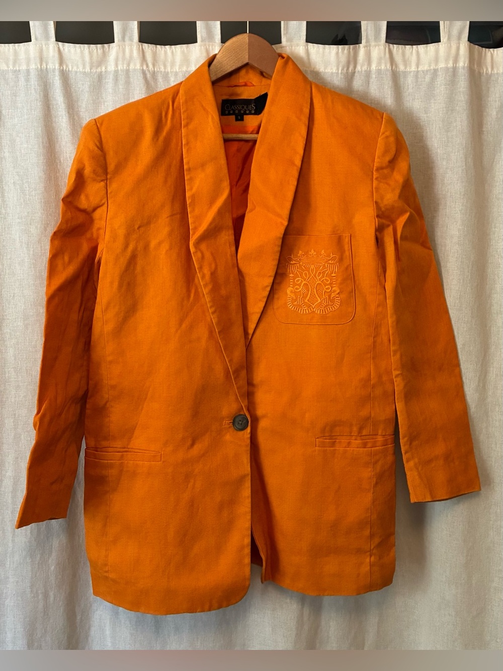 Classiques Orange Linen Blazer
